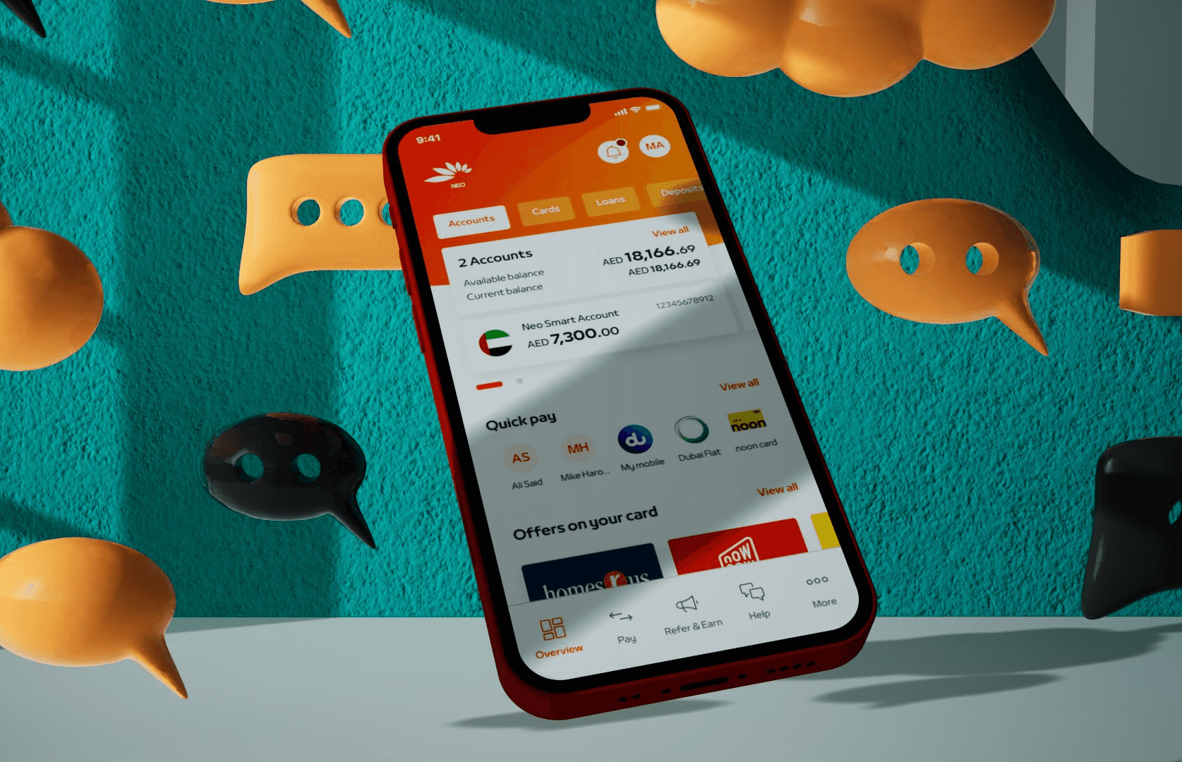 Chatbot mobile app interface